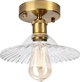 Prisadený luster TRISH 1xE27/15W/230V zlatý/priehľadný