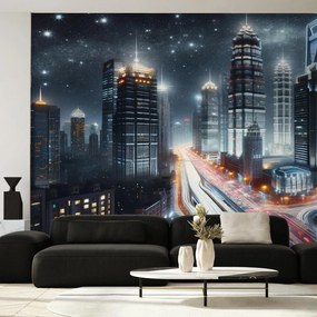 Fototapeta - Nočné veľkomesto (147x102 cm)