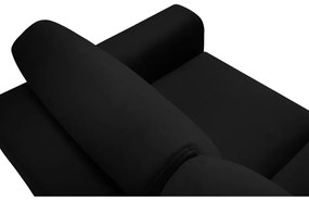 Čierna zamatová rozkladacia/s úložným priestorom pohovka 235 cm Kyoto – Cosmopolitan Design