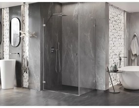 Mexen Lunar-B, výklopný sprchový kút ľavý 85 x 70 cm, 8mm číre sklo, chrómový profil, 832-085-070-01-00-L