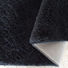 Čierny shaggy koberec Camel s protišmykovou úpravou Rozmer: 60x100 cm