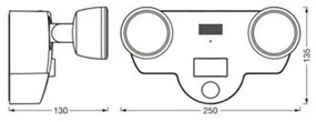 Ledvance - LED Vonkajšie svietidlo so senzorom a kamerou 2xLED/8W/230V IP44 Wi-Fi