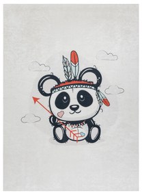 BAMBINO 1129 Prateľný koberec panda, protišmykový - krém