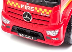 Detské odrážadlo so zvukom Mercedes Milly Mally POŽIARNICI červené