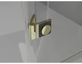 Mexen Mist H T, sprchový kút s výklopnými dverami pravý 110 x 85 cm, číre sklo, zlatá, 8A5T-110-085-50-00-P