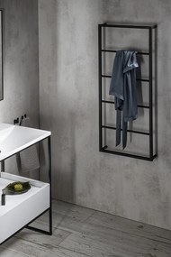 Sapho Sapho, SKA Nástenný držiak uterákov, 450x1150x100mm, čierna mat, SKA501