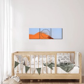 Obraz piesočné púšte (s hodinami) (90x30 cm)