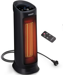 InternetovaZahrada Ventilátorový ohrievač 2000 W - čierny