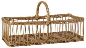 Ib Laursen Prútený kôš s uchom Oblong Open Braid 60 cm