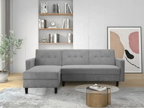 Svetlosivá menčestrová rozkladacia rohová pohovka Hartford – Støraa