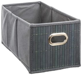 Úložný box Bamboo, 15x15x31 cm, sivá