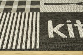 Protišmykový kuchynský koberec / behúň Flex 19053/08 tmavosivý