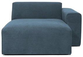 Modrý menčestrový modul pohovky (pravý roh) Sting – Scandic