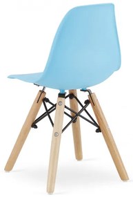 Set štyroch detských jedálenských stoličiek ZUBI - modré (4ks)