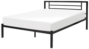 Kovová posteľ 140 x 200 cm čierna CUSSET Beliani