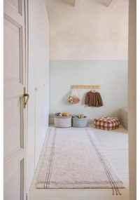 Krémový prateľný ručne tkaný bavlnený behúň 80x230 cm Cuisine Natural – Lorena Canals