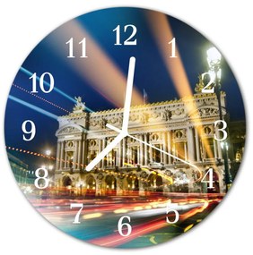 Nástenné sklenené hodiny Svetlý fi 30 cm