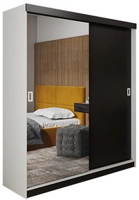 Skriňa Retro 138 1L Biely / Dvierka čierna