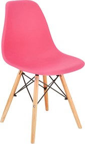 Dekorstudio Dizajnová jedálenská stolička v škandinávskom štýle - ružová