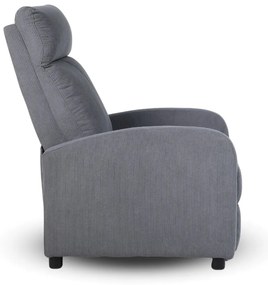 Relaxačné polohovacie TV kreslo SOFI — menčester, sivá