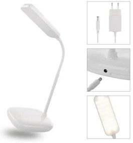 LED Stmievateľná flexibilná stolná lampa LED/12W/230V 3000K/4000K/6500K biela