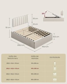 Manželská posteľ 140 cm RMB614LH01
