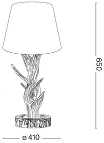 Ideal Lux - Stolná lampa CHALET 1xE27/60W/230V parožie