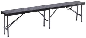 Skladacia kempingová lavica čierna
