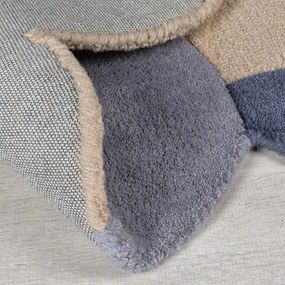 Béžový ručne tkaný vlnený koberec 160x230 cm Mia Scallop Frame – Flair Rugs