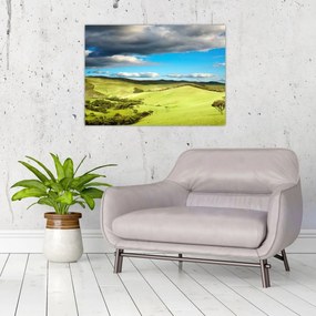 Obraz - Zelená krajina s pahorkami (70x50 cm)