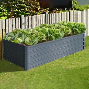 Vyvýšený záhradný záhon BestBerg VZ-800A / 800 l / 180 x 90 x 47 cm / sivá