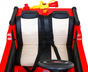 Ramiz Detské hasičské auto na batérie + Vodné delo + Megafón + Hasičský kohút + Pilot