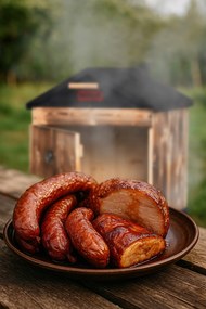 TRENDIE Udiareň drevená s kovovou strechou