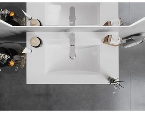 Mexen Atena, umývadlo na zapustenie do dosky 81 x 46 cm, biela lesklá, 25018000