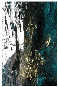 Koberec Dark Marble 80x200 cm modrý