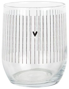 Pohárik so srdiečkami a prúžkami Lovely Day - Ø 8*9 cm / 300 ml