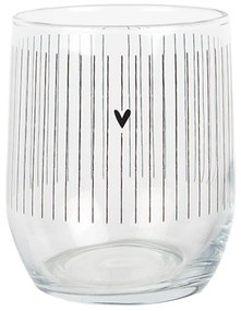 Pohárik so srdiečkami a prúžkami Lovely Day - Ø 8*9 cm / 300 ml