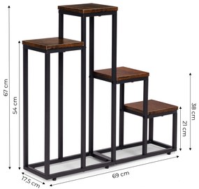 ModernHome Stojan na kvety - 4 police, ModernHome