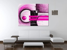 Gario Ručne maľovaný obraz Ružové tvary Rozmery: 120 x 80 cm