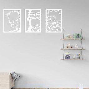 Veselá Stena Samolepka Bart Homer Lisa Simpsonovci Farba: biela, Veľkosť: 80 x 32 cm