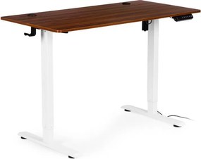 Elektrický nastaviteľný stôl 120 x 60 cm, nastaviteľná výška 72-117 cm, biely