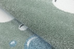 Koberec LIMA M041A zelený / krémový kruh