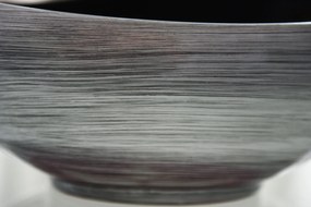 Strieborná miska MONDANA, sklolaminát, šírka 39 cm, strieborno-čierna