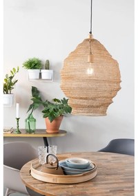 Závesné svietidlo v zlatej farbe White Label Lena, ø 48 cm