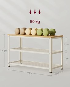 Botník VASAGLE Leggy bílý/béžový