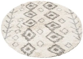 Koberec BOHO L228D béžový / tmavosivý kruh