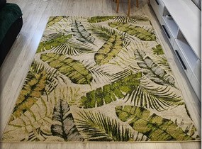 Koberec Green Garden 716-Green s motívom listov – viacfarebný Rozmer: 80x150 cm
