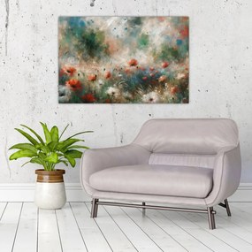 Obraz – Abstrakcia poľa s makmi (90x60 cm)