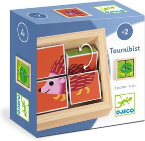 Djeco Pretáčacie drevené puzzle Tournibist