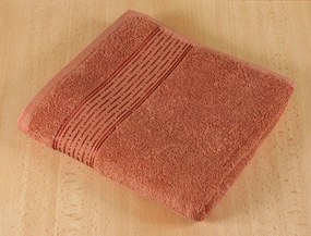 Froté uterák 50x100cm prúžok 450g terra